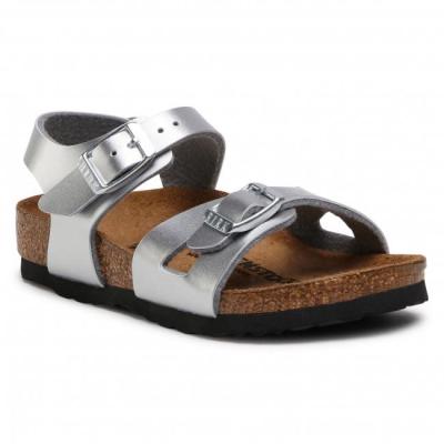 birkenstock 1019201 - ELECTRIC METALLIC SILV RIO KIDS BF ÇOCUK TERLİK