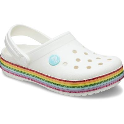 Crocs 206151-100 CROCBAND RAINBOW GLITTER ÇOCUK TERLİK SANDALET