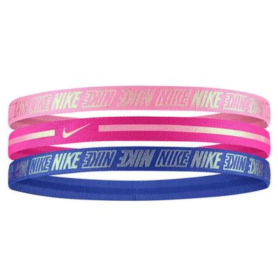 Nike N.000.2756.928.OS GIRL'S METALLIC HEADBANDS 3PK 2.0 MAGIC FLAMINGO SAÇ İPİ BANDI